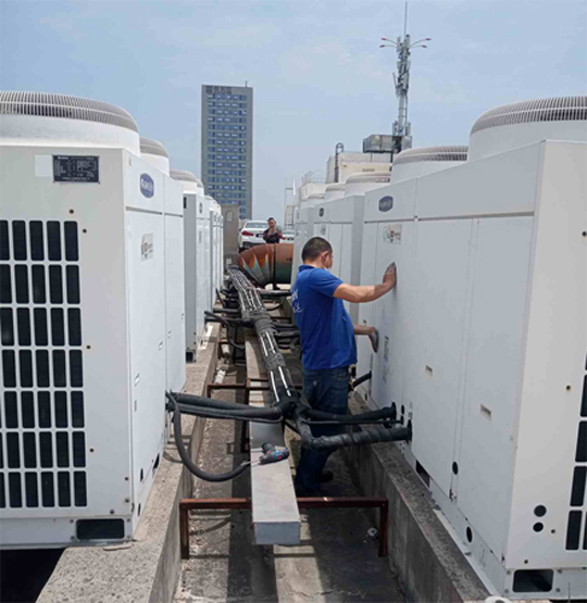 江口中央空调制热和不制冷系统维修方法